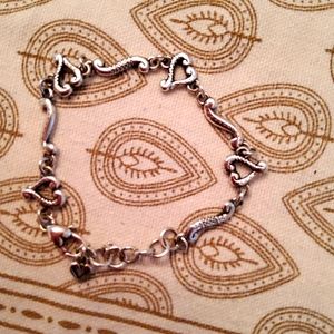 Tuscan Brighton bracelet and bag silver hearts